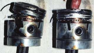 burned and broken piston