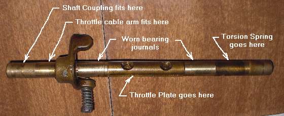 Worn hrottle shaft