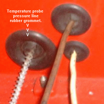 rubber grommet for temperature sensor line