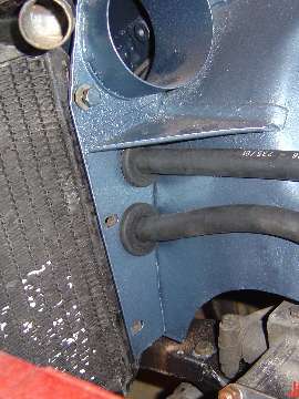 oil cooler hose passage, rear view