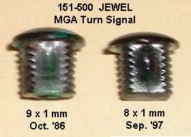 Jewels (2) for turn signal dash lamp, MGA