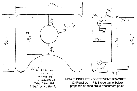 Tunnel bracket drawing