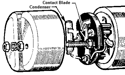 Points and condenser in original SU fuel pump