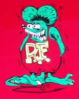 Rat Fink painted on
