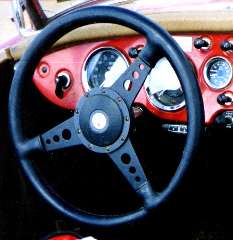 Moto-Lita leather covered steering wheel