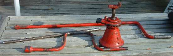 Orange crank handle
