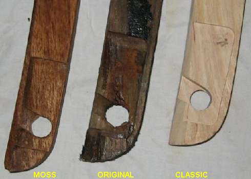 Top view 3 wood bows
