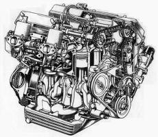 Twin Cam engine cutaway drawing