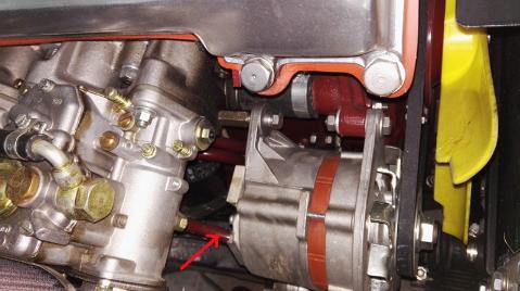 Stud on Weber manifold for generator or alternator mounting