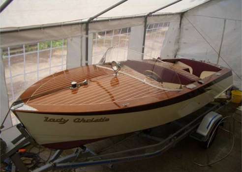 Healey Sportsboat on trailer