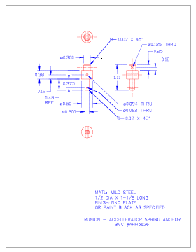 pull-off trunion drawing