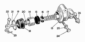 Clutch slave cylinder drawing