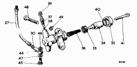 Clutch slave cylinder drawing