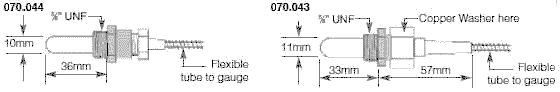 Thermal sensor bulb drawings