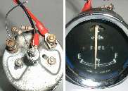 Fuel gauge, back and front