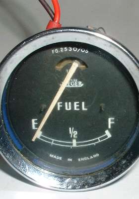 Gauge reading near the empty mark.