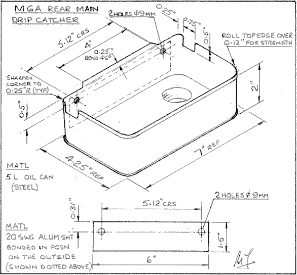 drip tray drawing