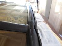 MGA Coupe rear window seal, faulty