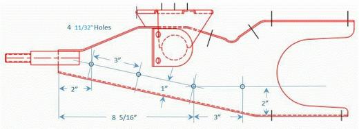 Front Frame Extension drawing.  Click for larger printabel image.