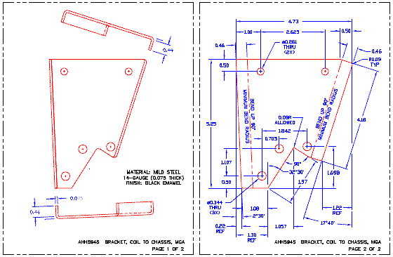 Ignition coil bracket for MGA 1600