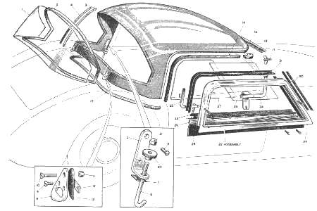 Aluminum hardtop inside