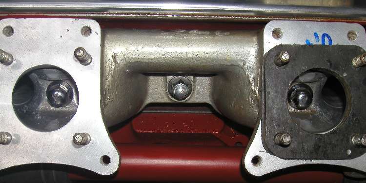 Intake manifold installed with aerodynamic nuts