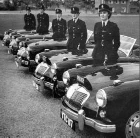 Women police officers with MGA