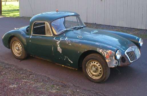 62 Sebring MGA #53 before restoration